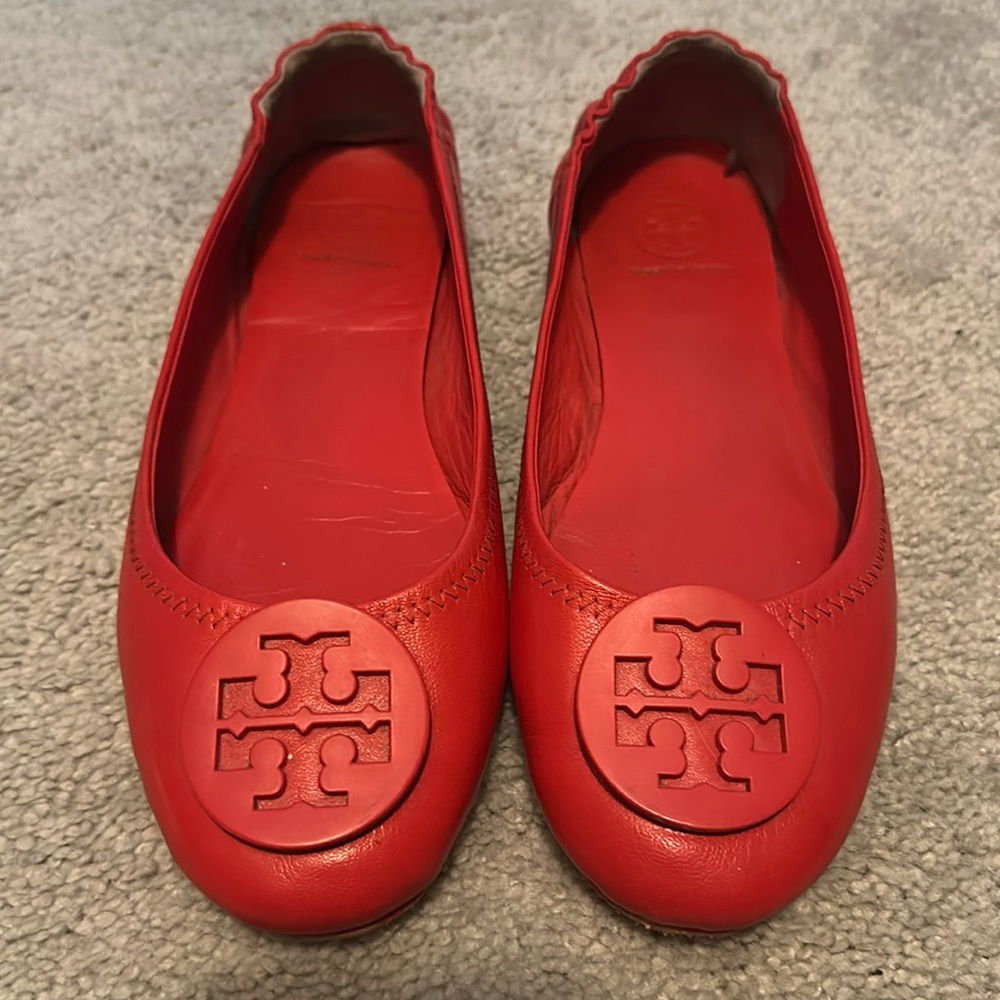 Tory Burch Minnie travel flat red size 7.5